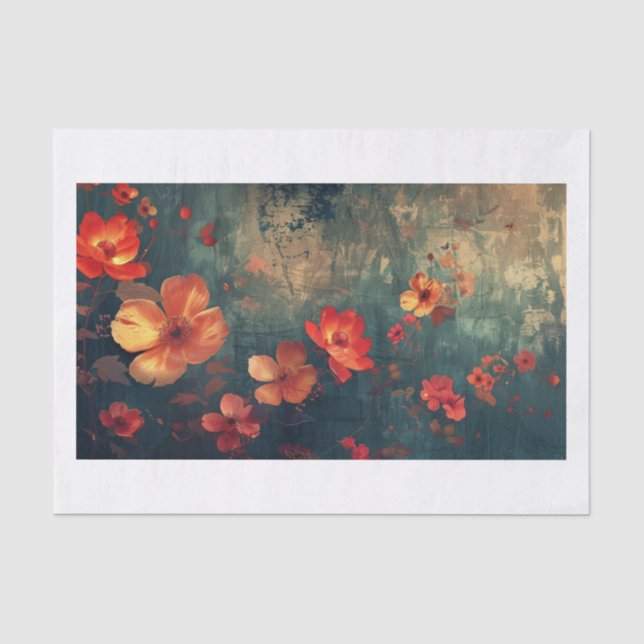 Papier Mousseline Belles fleurs30 (Recto)