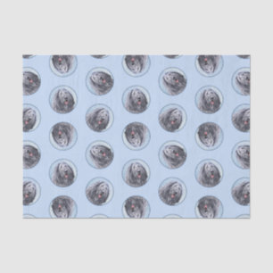 Papier Mousseline Bergamasco Sheepdog Shepherd Peinture Chien mignon