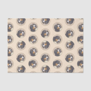 Papier Mousseline Bernese Mountain Dog Berner Peinture de mignons an