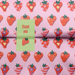 Papier Mousseline Berry Illustré fraise