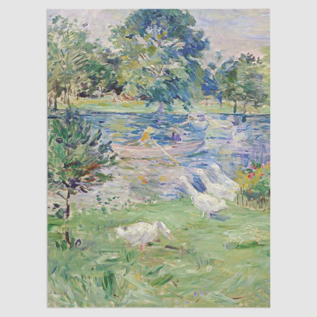 Papier Mousseline Berthe Morisot - Fille en bateau avec oie (Créateur téléchargé)