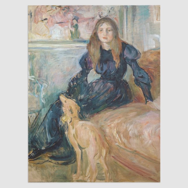 Papier Mousseline Berthe Morisot - Julie et son Greyhound Laerte (Créateur téléchargé)