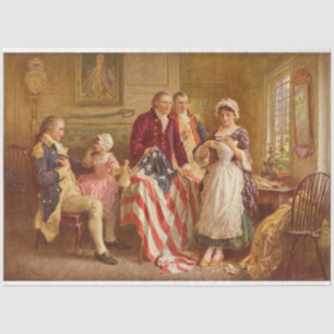 Papier Mousseline Betsy Ross, 1777 (Histoire américaine) (Patriote a