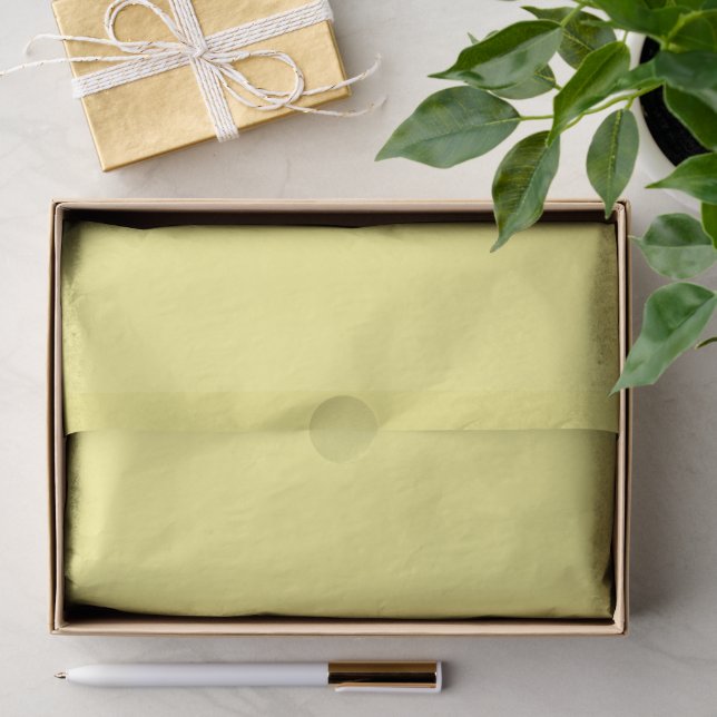 Papier Mousseline Beurre pastel pâle et crémeux Jaune solide (Cadeau)