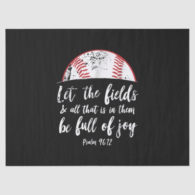 Papier Mousseline Bible de baseball Verse mignon Psaume chrétien 96 (Recto)