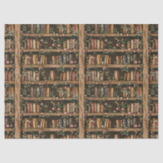 Papier Mousseline Bibliothèques avec vignes fleuries