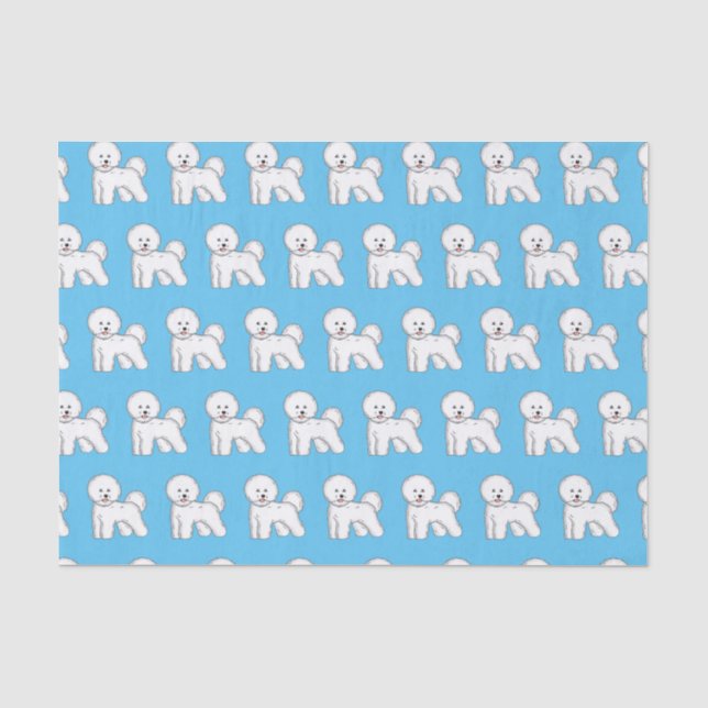 Papier Mousseline Bichon frise dog dessin animé (Recto)
