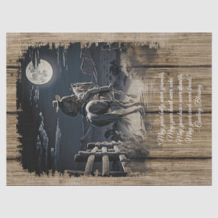 Papier Mousseline Bienheureux Cowboy Cheval Occidental Homme