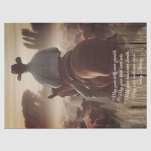 Papier Mousseline Bienheureux Cowboy Western Man Roundup Bovins