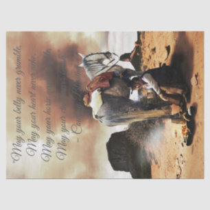 Papier Mousseline Bienheureux cowboys