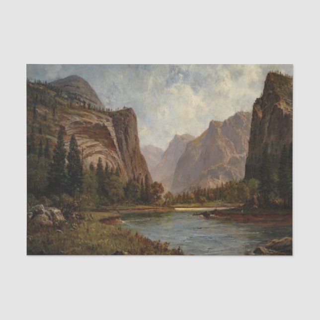 Papier Mousseline Bierstadt Portes de Yosemite Peinture (Recto)