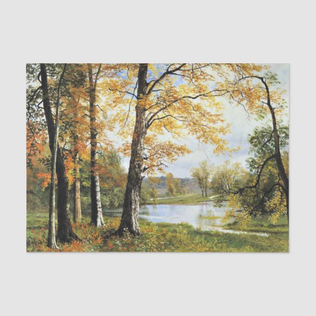 Papier Mousseline Bierstadt - Un Lac Calme (Recto)