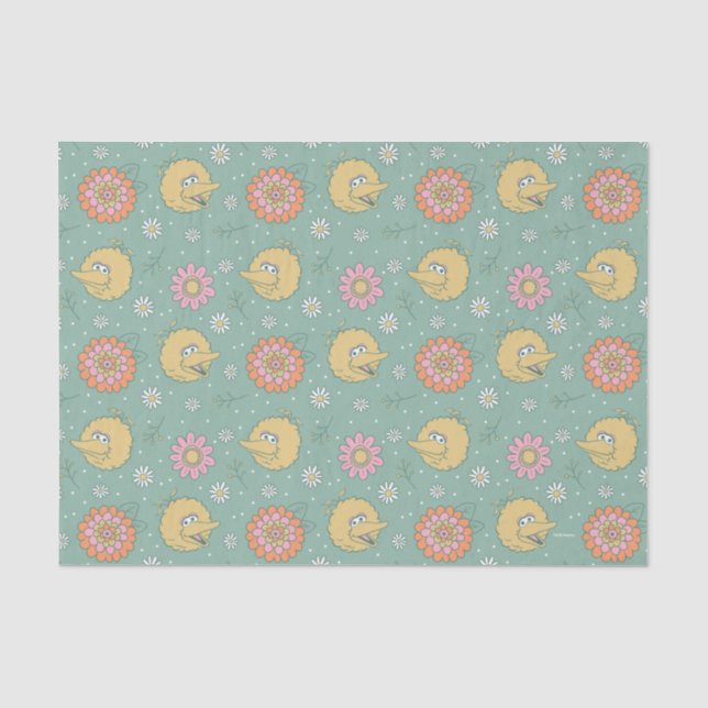 Papier Mousseline Big Bird | Good Vibes Floral Pattern (Recto)