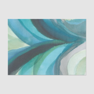 Papier Mousseline Big Blue Leaf I