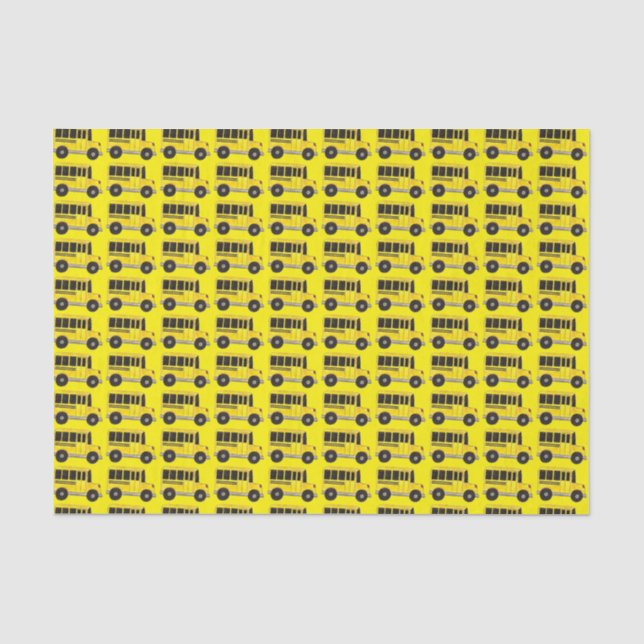 Papier Mousseline Big Yellow School Bus Driver Enseignement (Recto)