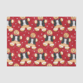 Papier Mousseline Biscuits en pain d'épice à Tuxedos Noël