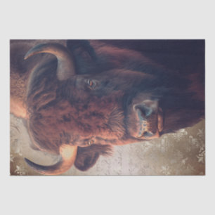 Papier Mousseline Bison Amérindien Buffalo