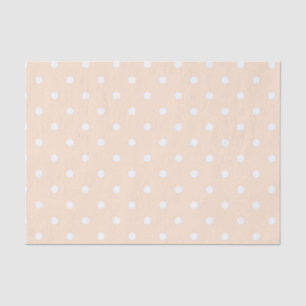 Papier Mousseline Bisque clair Pois