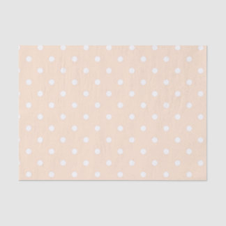 Papier Mousseline Bisque clair Pois