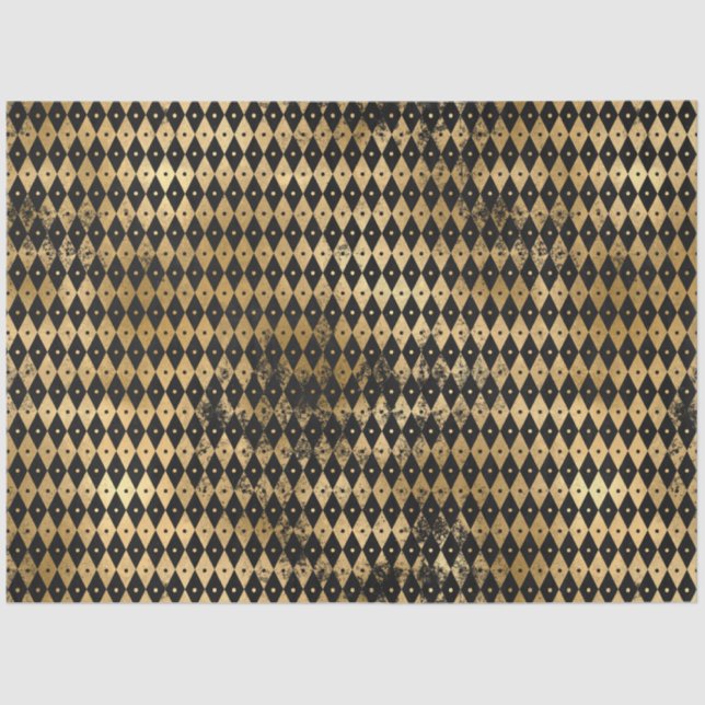 Papier Mousseline Black and Gold Circus Series Design 10 (Recto)