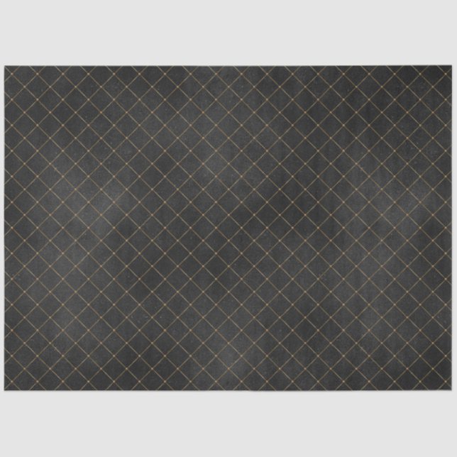 Papier Mousseline Black and Gold Circus Series Design 19 (Recto)