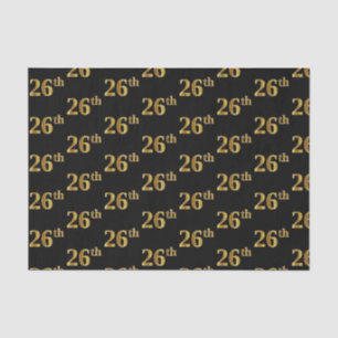Papier Mousseline Black, Faux Gold 26e (Vingt-sixième)