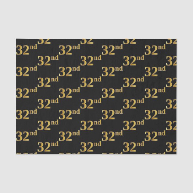 Papier Mousseline Black, Faux Gold 32e (Trente-Seconde) (Recto)