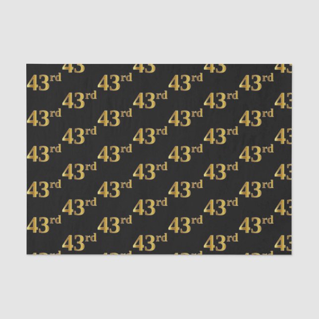 Papier Mousseline Black, Faux Gold 43e (Quarante-troisième) (Recto)