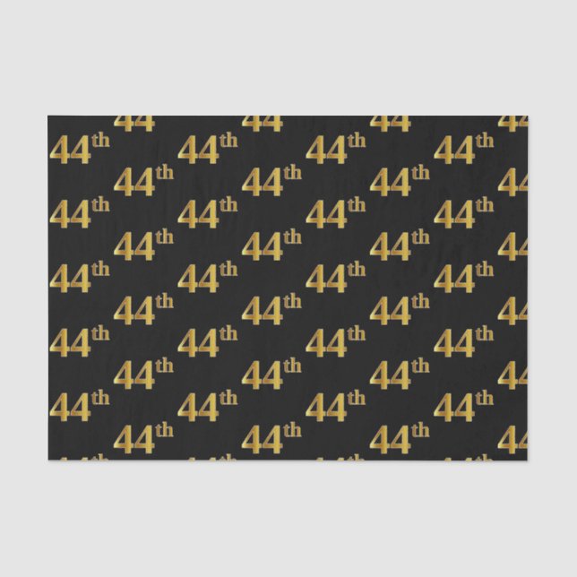 Papier Mousseline Black, Faux Gold 44e (Quarante-quatrième) (Recto)