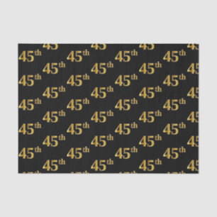 Papier Mousseline Black, Faux Gold 45e (Quarante-cinquième)