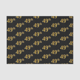 Papier Mousseline Black, Faux Gold 49e (Quarante-Neuvième)