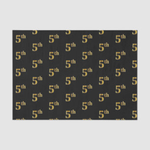 Papier Mousseline Black, Faux Gold 5e (cinquième) Event Tissue Paper