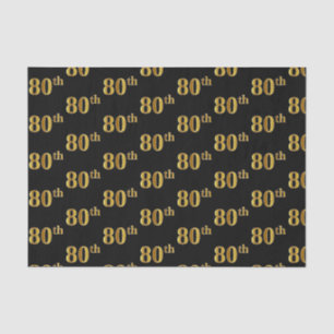 Papier Mousseline Black, Faux Gold 80e (Huitième)