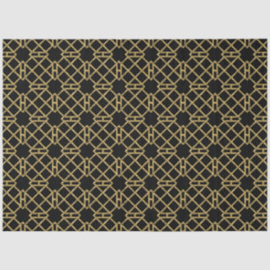 Papier Mousseline Black Gold Art déco Chinois Chippendale Découpage