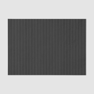 Papier Mousseline Black & Smoky Black Narrow Vertical Stripes