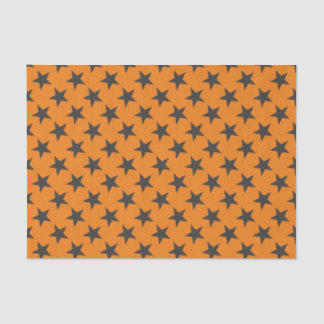 Papier Mousseline Black Stars sur Citrouille