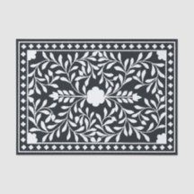 Black Traditional Bone Inlay Decoupage Paper