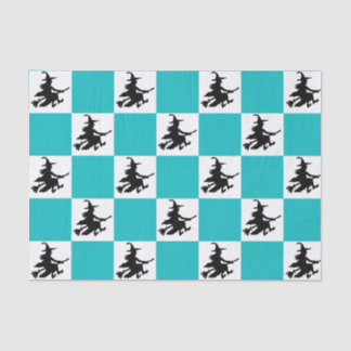 Papier Mousseline Black Witches Checkered