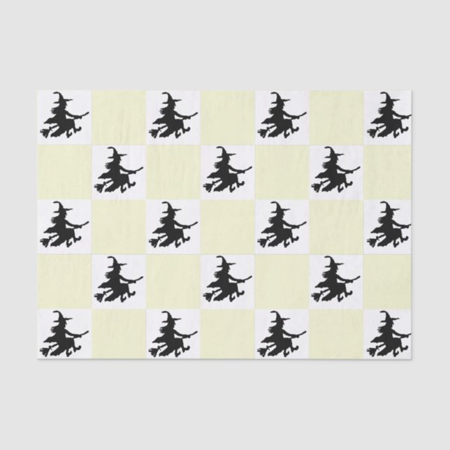 Papier Mousseline Black Witches Checkered (Recto)