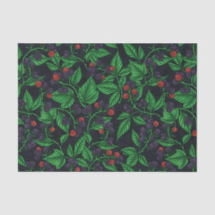 Papier Mousseline Blackberry sur gris foncé