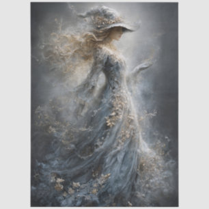 Papier Mousseline Blanche Sorcière Humeur Fantastique Gothique pour