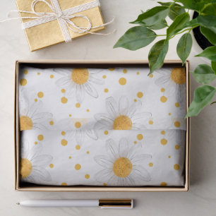 Papier Mousseline Blancs clairs avec Centres Jaunes