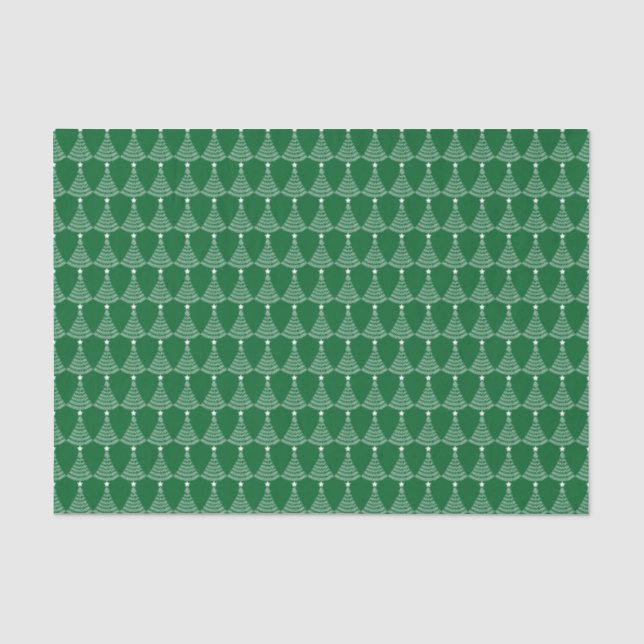 Papier Mousseline Blancs de Noël sur Arrière - plan vert (Recto)