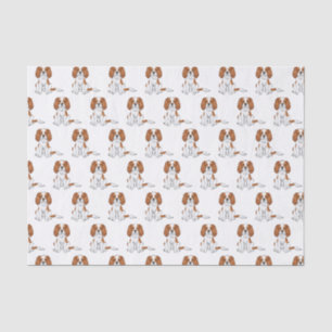 Papier Mousseline Blenheim Cavalier King Charles Spaniel Motif