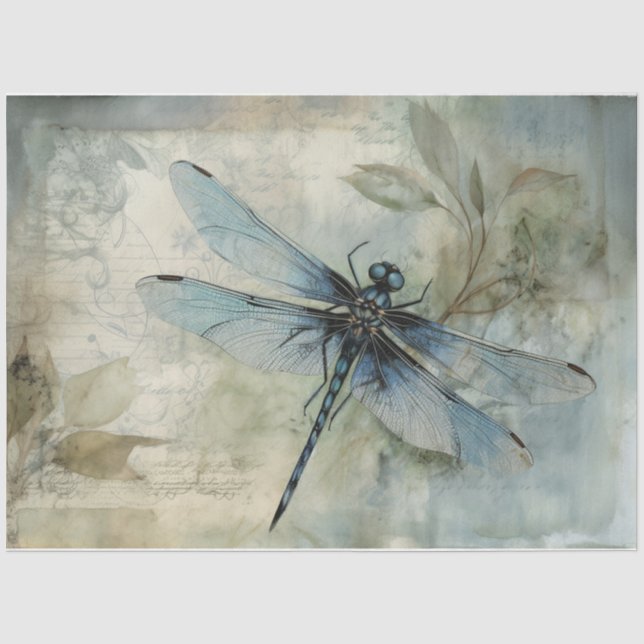 Papier Mousseline Bleu 12 (Recto)