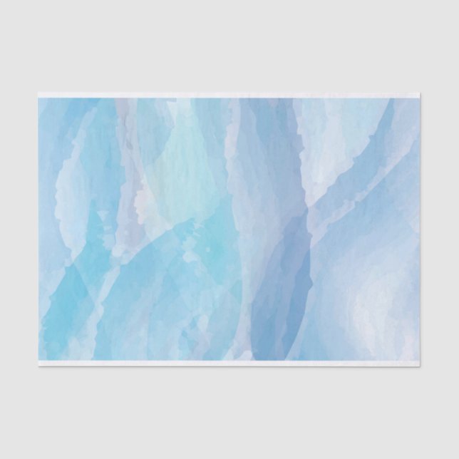 Papier Mousseline Bleu, abstrait, cool couleur de l'eau brosse art (Recto)