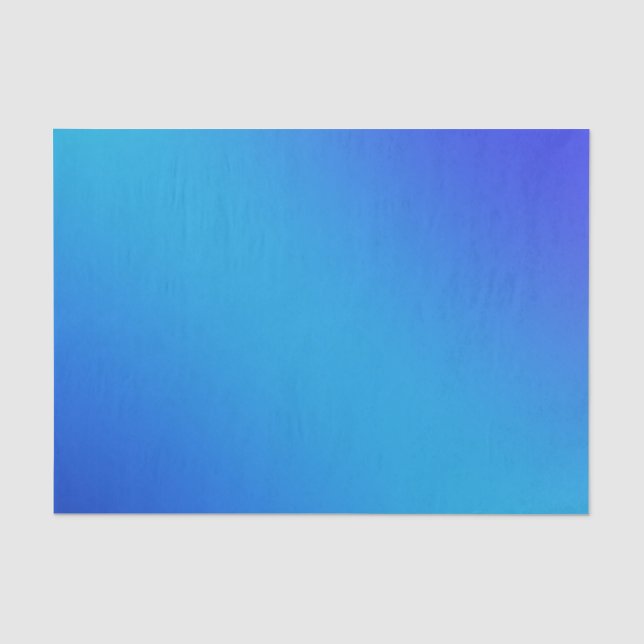 Papier Mousseline Bleu Aqua brillant Ombre Gradient (Recto)