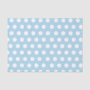 Papier Mousseline Bleu blanc et bébé Polka Dot Party