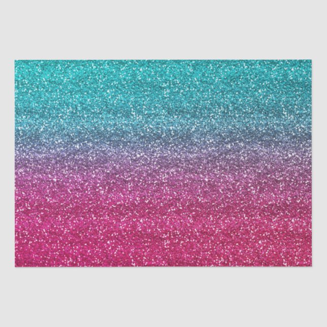 Papier Mousseline Bleu brillant et rose foncé Parties scintillant ra (Recto)