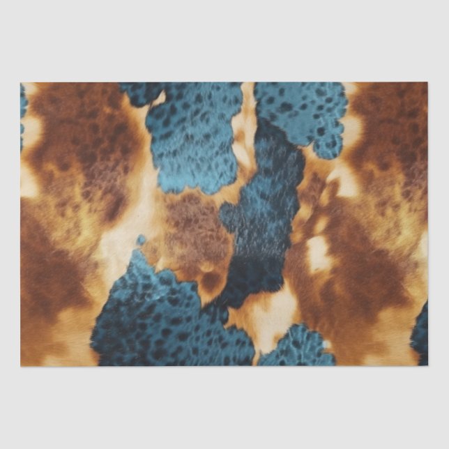 Papier Mousseline Bleu Brown Ouest (Recto)